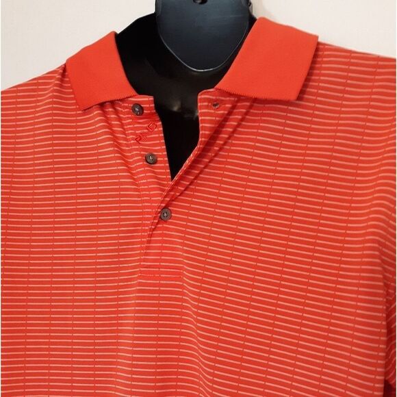 PING orange and white striped polo shirt - Picture 3 of 4